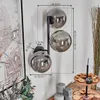 Isorella Wandlampe aus Metall/Glas in Schwarz/Rauch Produktbild-Vorschau 4