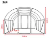 Serre tunnel Premium TOOLPORT 3x4m avec porte pivotante, Voir les images du produit 10