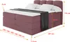 ALTDECOR Boxspringbett - NINA KING - 180x200 Altrosa Produktbild-Vorschau 4
