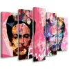 5-teiliges leinwandbild frida kahlo 100x70 cm Feeby rosa Produktbild-Vorschau 1