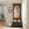 Flieks Garderobenschrank 65x38x180 cm, Kleiderschrank mit Produktbild-Vorschau 2