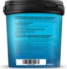 The image shows the back of a blue plastic container of a pre-workout supplement. Produktbild-Vorschau