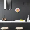 Glasuhr Wanduhr Küchenuhr Echt-Glas 30fi cm Blumen Produktbild-Vorschau 3