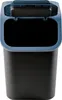 A black waste bin with a blue lid. Podgląd zdjęcia produktu
