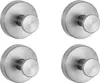 INF Wandhaken mit Saugstopfen, 4er-Pack Silber Produktbild-Vorschau 1