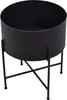 LOFT42 Flora Blumentopf rund - Metall - Schwarz -  Ø40 Produktbild-Vorschau 1