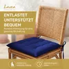 Lavea® Sitzkissen 40x40 cm - 4er Set,  mit Stoffbändern – Produktbild-Vorschau 8
