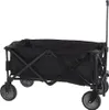 A black foldable wagon with gray wheels, shown from a side-diagonal angle against a white background. Produktbild-Vorschau