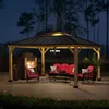 Sunjoy Zedernholz Gazebo / Pavillon 4x5 ERNIR - 393cm x Náhled obrázku produktu 3