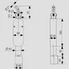Technical drawings with dimensions of a plumbing fitting. Produktbild-Vorschau