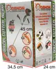 The image shows the packaging of a brush cutter, with various diagrams and specifications printed on it. Produktbild-Vorschau