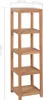 vidaXL Badregal mit 4 Böden Massivholz Teak 42x42x165 cm Produktbild-Vorschau 5