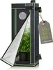 A grow tent with plants inside, shown from the front with the door open. Voir les images du produit