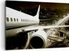Bild auf Leinwand - Leinwandbild - Flugzeug Straßen Stadt - Produktbild-Vorschau 1