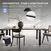 ML-Design zestaw 2 nóg do stołu Loft, 90x72 cm, czarny, Podgląd zdjęcia produktu 2