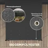 Outsunny Anbaupavillon Pergola mit Dach, Wasserabweisend Produktbild-Vorschau 4