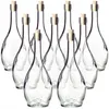A group of empty glass bottles with cork stoppers are arranged on a white background. Voir les images du produit