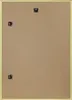 The back of a gold picture frame with hanging hardware visible. Produktbild-Vorschau