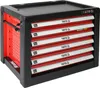 A black and red Yato tool chest with multiple drawers is shown against a white background. Produktbild-Vorschau