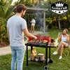 Holzkohlegrill mit Rädern und Ablagen – Grillwagen 50×26,5 Produktbild-Vorschau 9