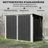 Outsunny Mülltonnenbox für 2 Mülltonnen aus verzinktem Produktbild-Vorschau 7