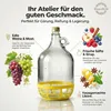 lilawelt24 6 x 5L Glasballon (Gallone) mit Schutzkorb, Produktbild-Vorschau 5