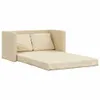 vidaXL Bodensofa mit Schlaffunktion Creme 112x174x55 cm Produktbild-Vorschau 10