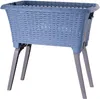 Wasmand op poten kunststof blauw 38 liter 39 x 59 x 29 cm Productafbeelding-voorbeeld 1