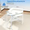 Biurko narożne COSTWAY ze stacją ładującą, trójkątne biurko Podgląd zdjęcia produktu 3