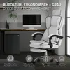 An office chair is shown in a home office setting with a desk and computer. Produktbild-Vorschau