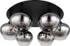 Globo Lighting Deckenleuchte Metall schwarz matt, 6x E27 Produktbild-Vorschau 2