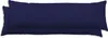 2er Set Seitenschläferkissen Bezug 40x145 cm navy blau Uni Produktbild-Vorschau 1