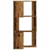 A wooden bookshelf with three open compartments. Produktbild-Vorschau