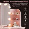 SONNI 70x40x140cm Różowa toaletka z komodą z regulacją Podgląd zdjęcia produktu 5