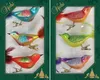 Krebs Glas Lauscha Christbaumschmuck 6 bunte Fantasie Vögel Produktbild-Vorschau 2