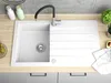 Granitspüle - Spülbecken - Küchenspüle - 86 x 50cm - Weiß - Produktbild-Vorschau 4