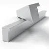 Two silver-colored drawer pulls or handles are shown on a white background. Voir les images du produit