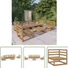 The Living Store 7-tlg. Garten-Lounge-Set Honigbraun Produktbild-Vorschau 1