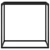 vidaXL Stolik konsola czarny 80x35x75 cm szkło hartowane Podgląd zdjęcia produktu 8