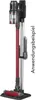 A black and red cordless vacuum cleaner is shown standing upright on its charging stand. Produktbild-Vorschau