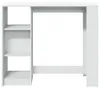 vidaXL Barový stůl s policí bílý 124x46x103,5 cm materiál Náhled obrázku produktu 4