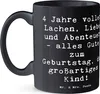 Mr. & Mrs. Panda Teetasse Spruch 4. Geburtstag - Schwarz - Produktbild-Vorschau 2