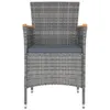 vidaXL Garten-Essstühle 4 Stk. Poly Rattan Grau Produktbild-Vorschau 2