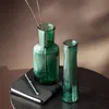 HOMLA TOLLE gestreifte Glasvase grün 10x22 cm Produktbild-Vorschau 6
