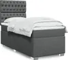 Boxspringbett mit Matratze Dunkelgrau 100x200 cm Stoff Produktbild-Vorschau 2