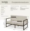 Diagram showing dimensions and technical specifications of a garden sofa. Náhled obrázku produktu