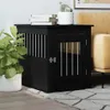 vidaXL Hundekäfig im Möbelstil Schwarz 55x75x65 cm Produktbild-Vorschau 2