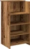A tall, narrow bookshelf with a rustic, reclaimed wood appearance. Anteprima dell’immagine prodotto