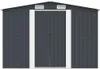 vidaXL Tuinhuis, 257x298x178 cm, metaal, antraciet Productafbeelding-voorbeeld 3