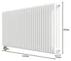 AICA Traditioneller Heizkörper 600 x 1460 mm Gusseisenstil Produktbild-Vorschau 2